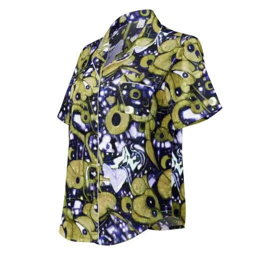 Olive Afterglow on a Women's Short Sleeve Pajama Top