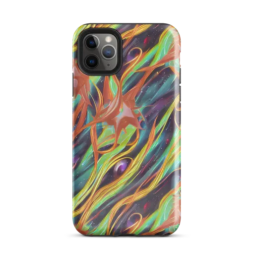 Neon Tidal Bloom on a Tough Case for iPhone®