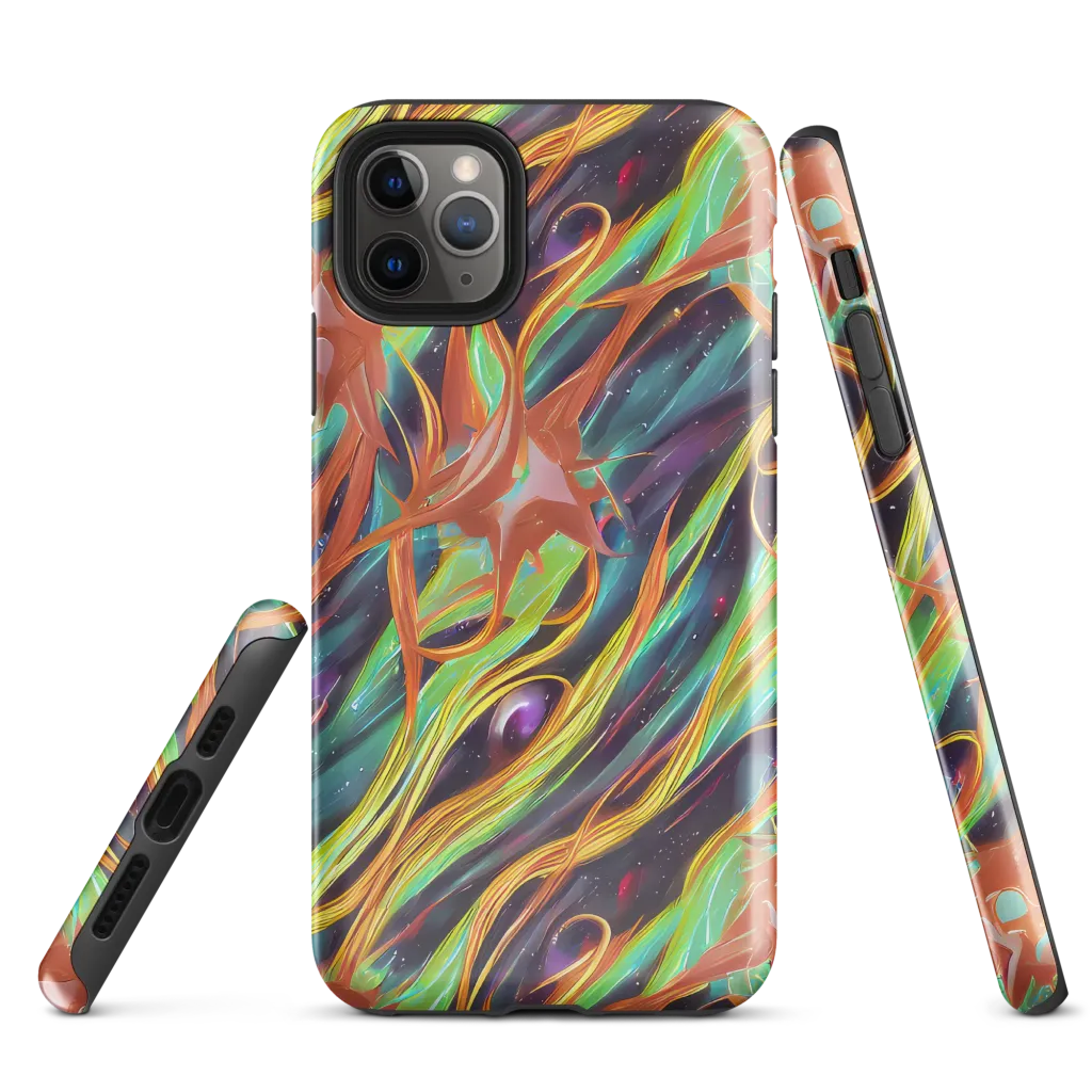 Neon Tidal Bloom on Tough Case for iPhone® — Front