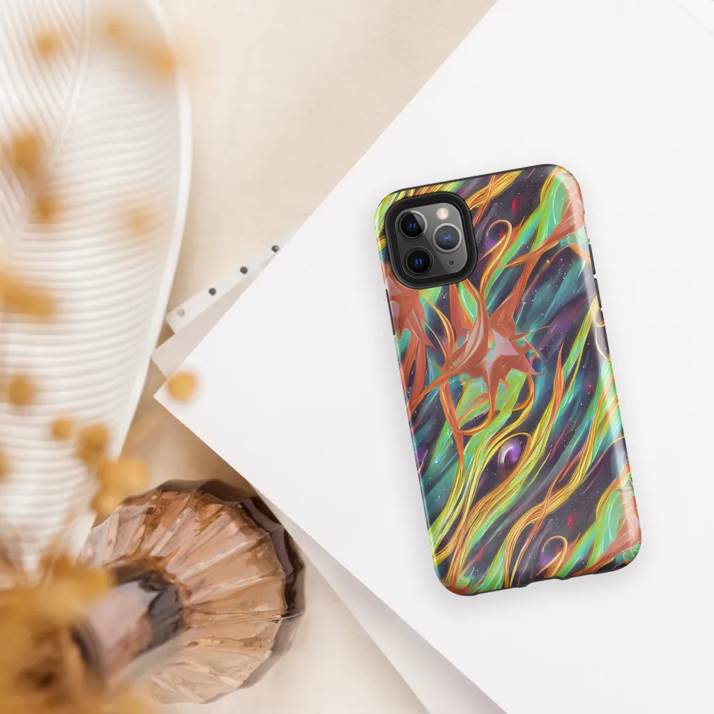 Neon Tidal Bloom on Tough Case for iPhone® — Front