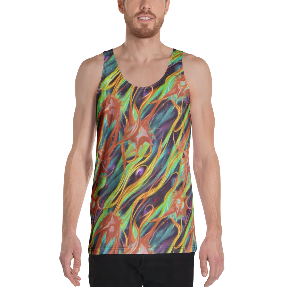 Neon Tidal Bloom on Men's Tank Top — Front