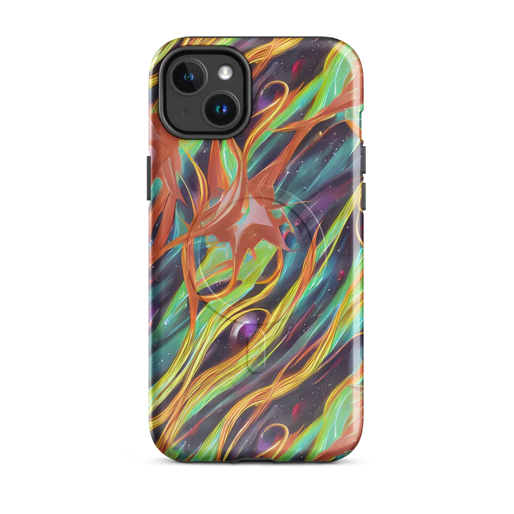 Neon Tidal Bloom on MagSafe Tough Case for iPhone® — Front
