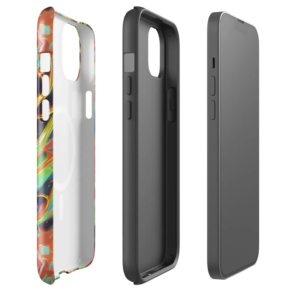 Neon Tidal Bloom on MagSafe Tough Case for iPhone® — Front