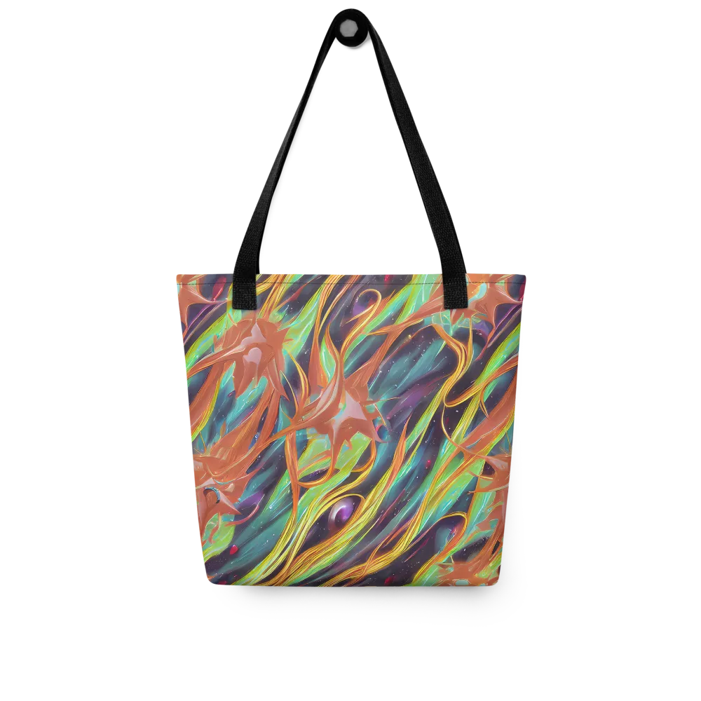 Neon Tidal Bloom on Tote Bag — Front