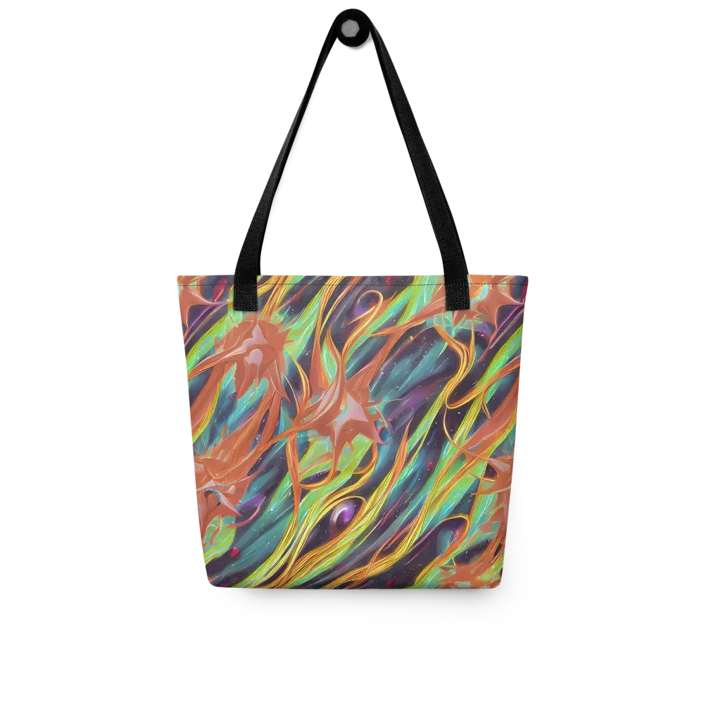 Neon Tidal Bloom on Tote Bag — Front