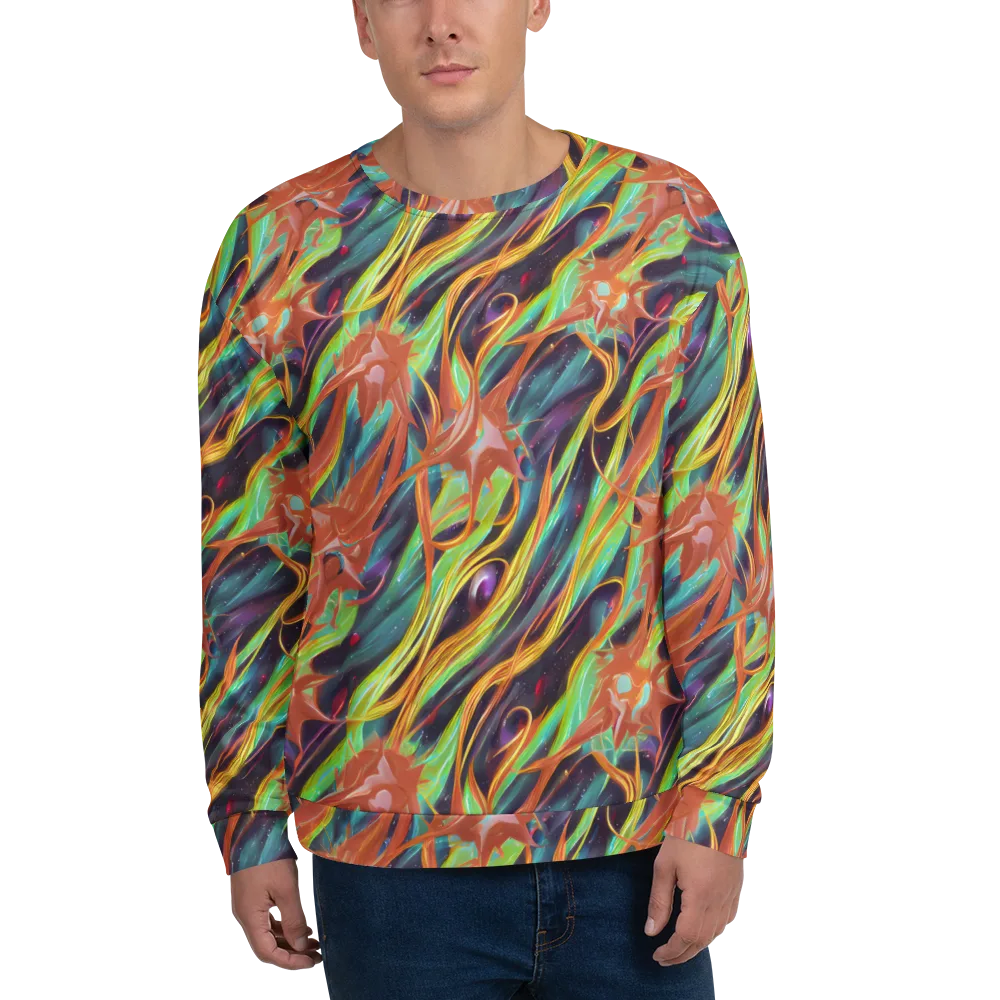 Neon Tidal Bloom on Sweatshirt — Front
