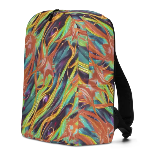 Neon Tidal Bloom on a Minimalist Backpack