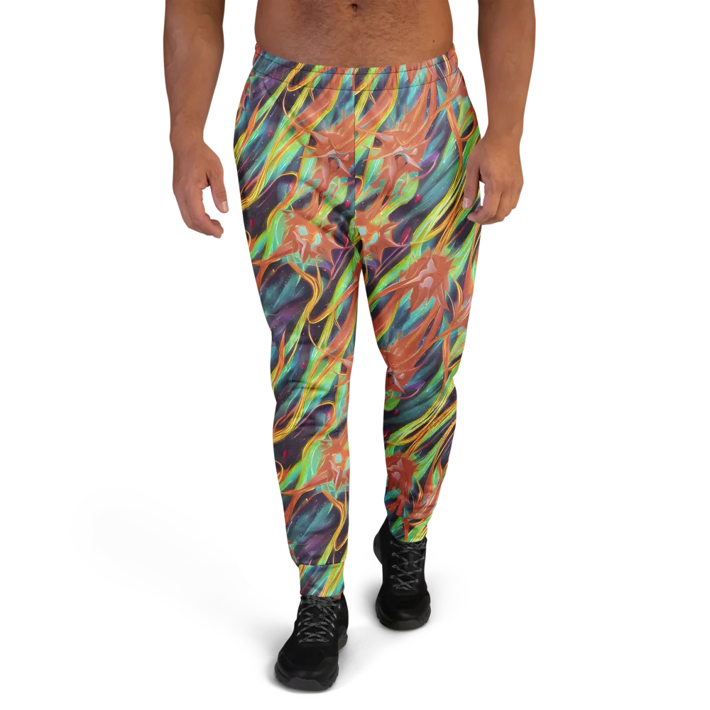 Neon Tidal Bloom on Men's Joggers — Front