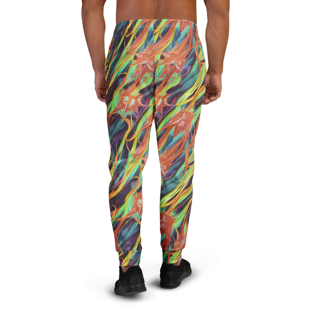Neon Tidal Bloom on Men's Joggers — Back