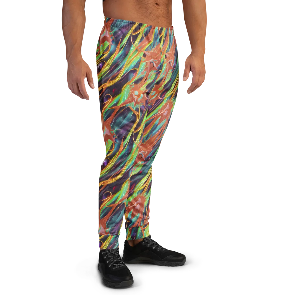Neon Tidal Bloom on Men's Joggers — Right
