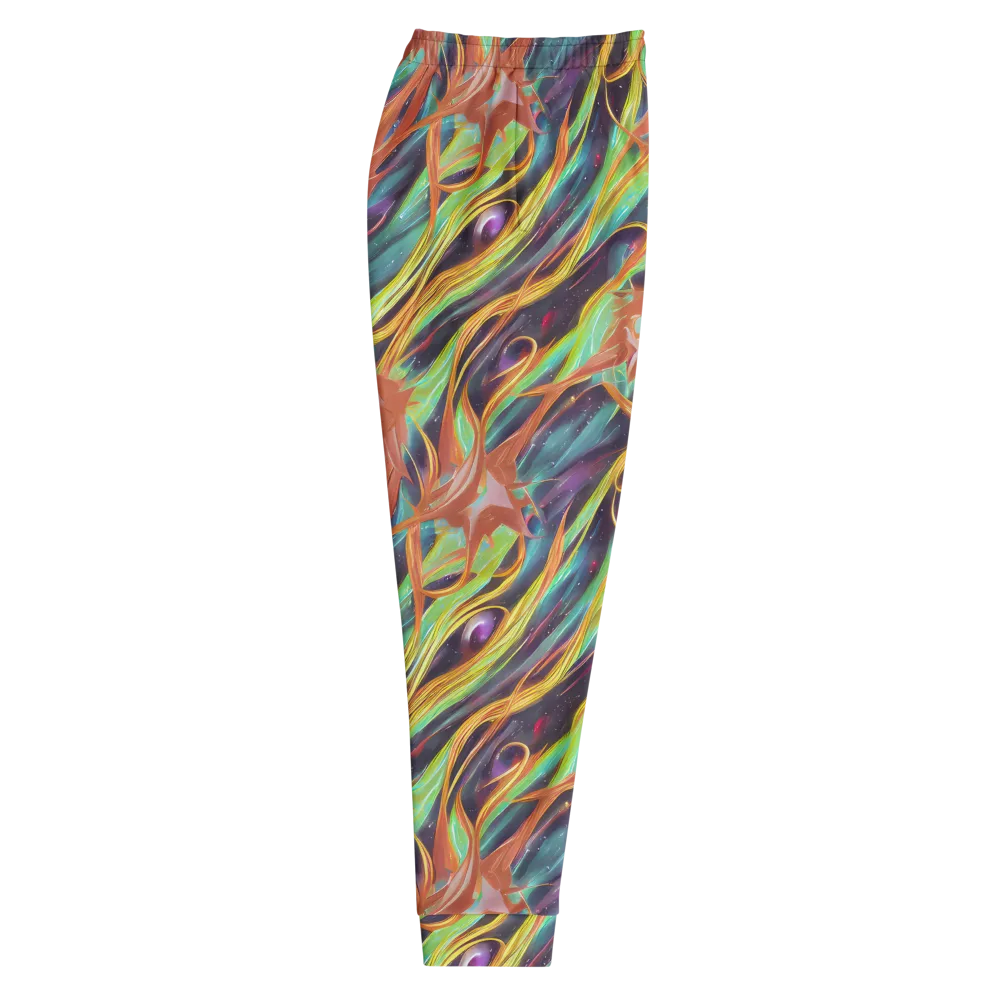 Neon Tidal Bloom on Men's Joggers — Right