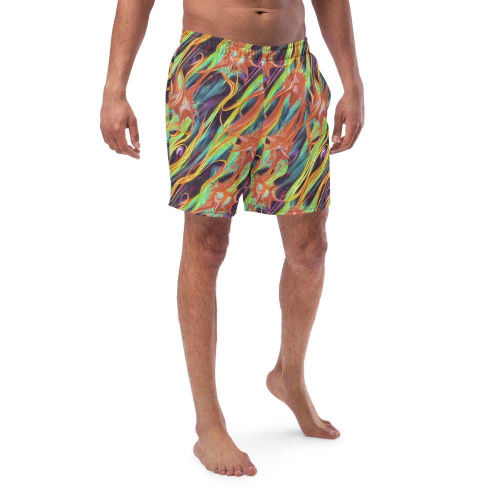 Neon Tidal Bloom on Swim Trunks — Front