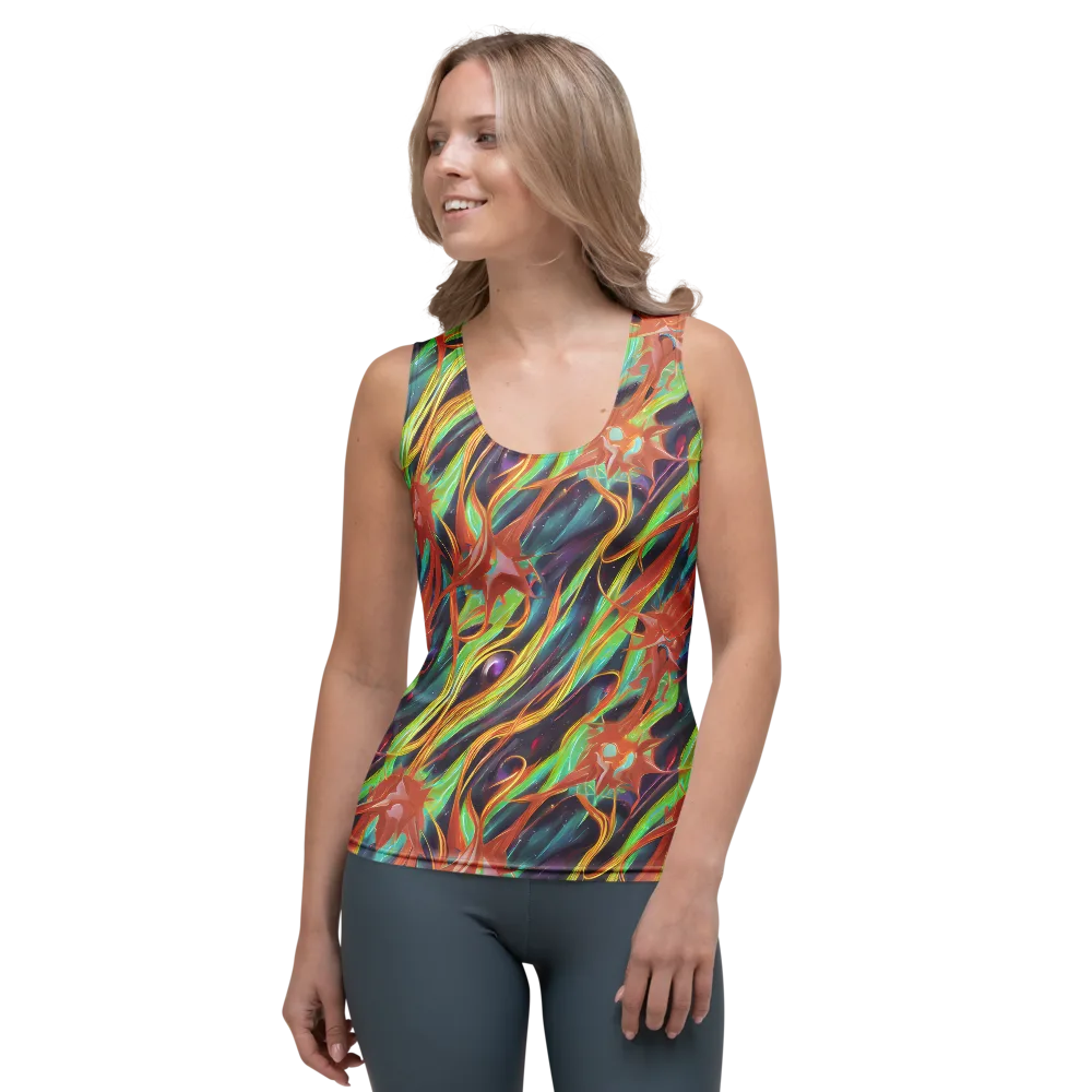 Neon Tidal Bloom on Women's Tank Top — Front