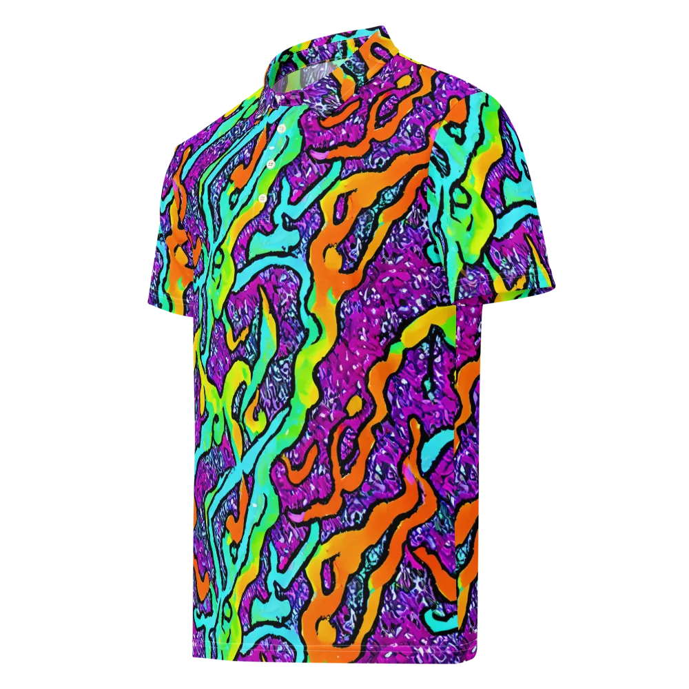 Acid Rhapsody on Men's Slim Fit Polo Shirt — Left Front