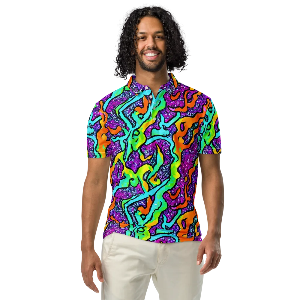 Acid Rhapsody on Men's Slim Fit Polo Shirt — Front