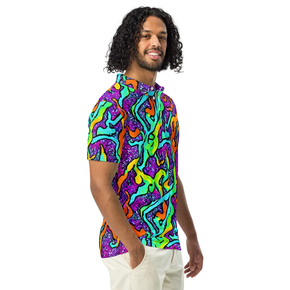 Acid Rhapsody on Men's Slim Fit Polo Shirt — Right Front
