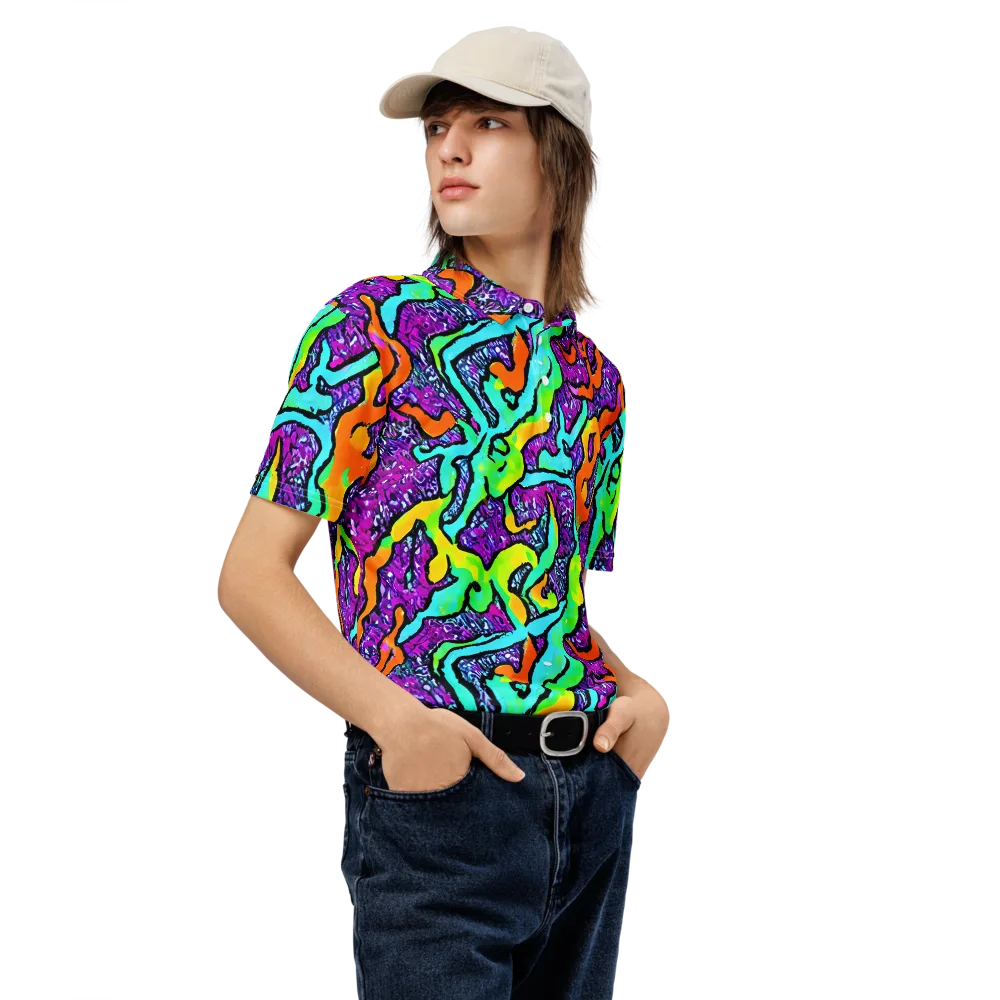 Acid Rhapsody on Men's Slim Fit Polo Shirt — Right Front