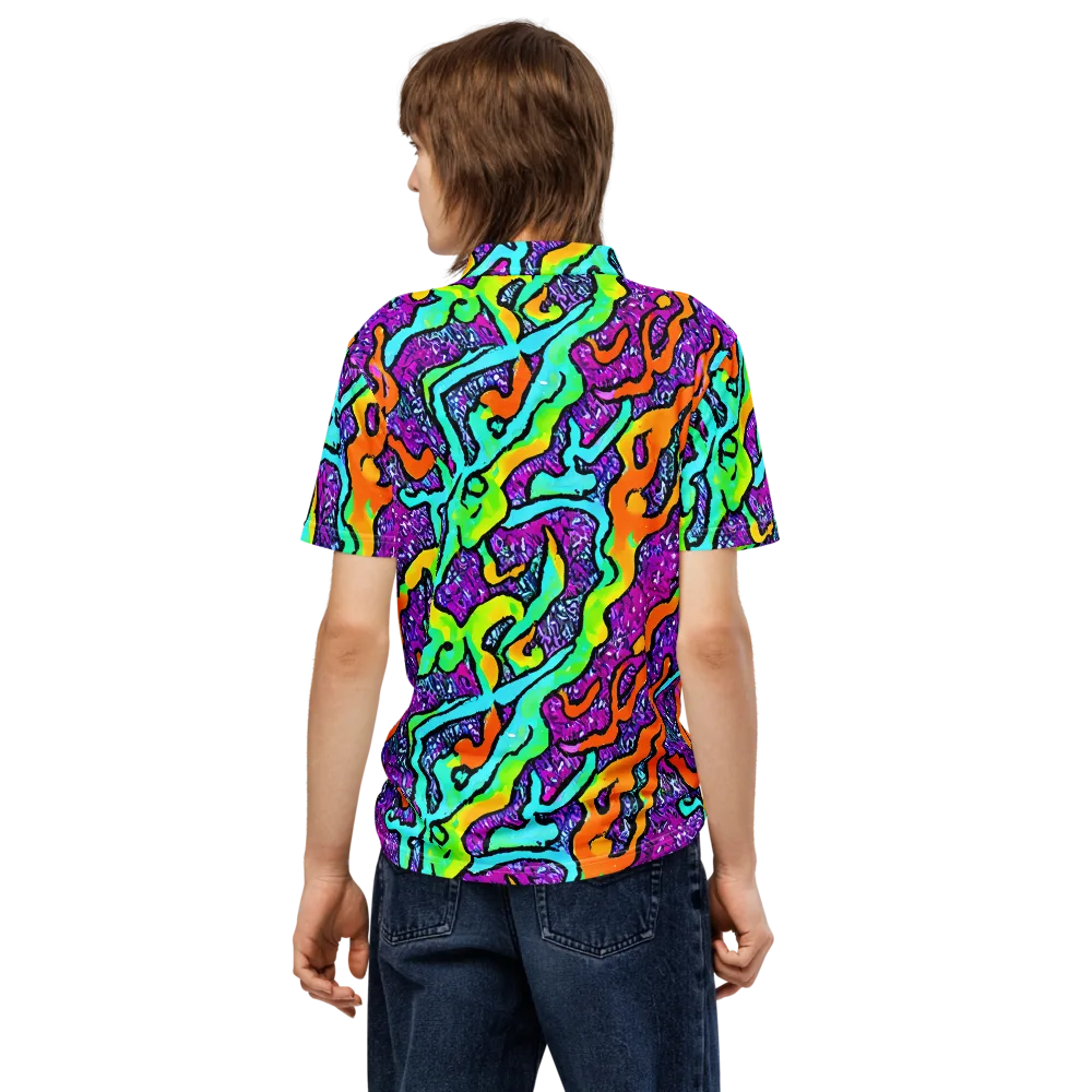 Acid Rhapsody on Men's Slim Fit Polo Shirt — Back