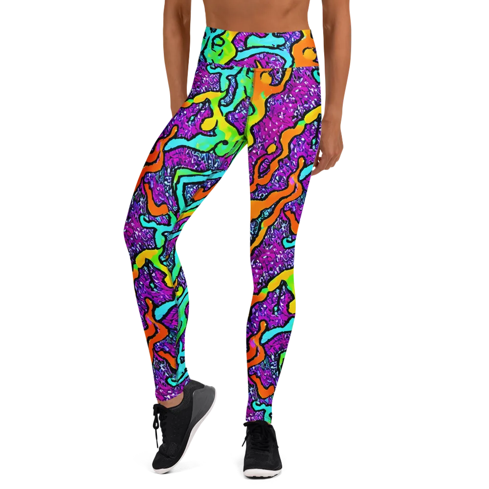 Acid Rhapsody on Yoga Leggings — Front