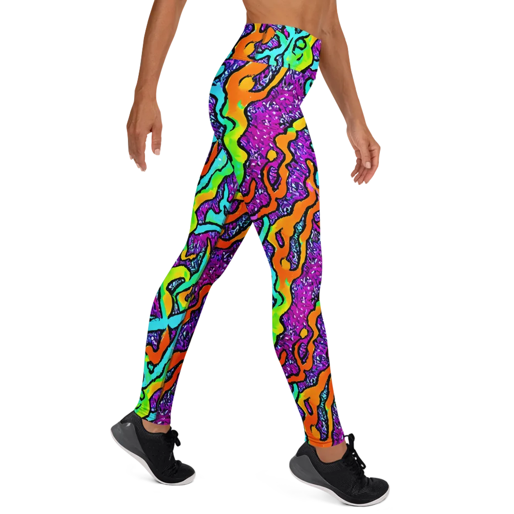 Acid Rhapsody on Yoga Leggings — Right