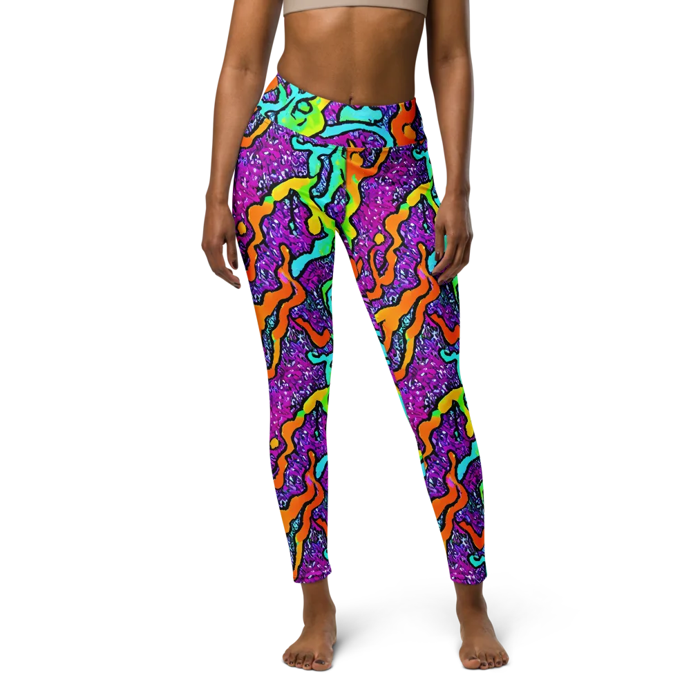 Acid Rhapsody on Yoga Leggings — Front