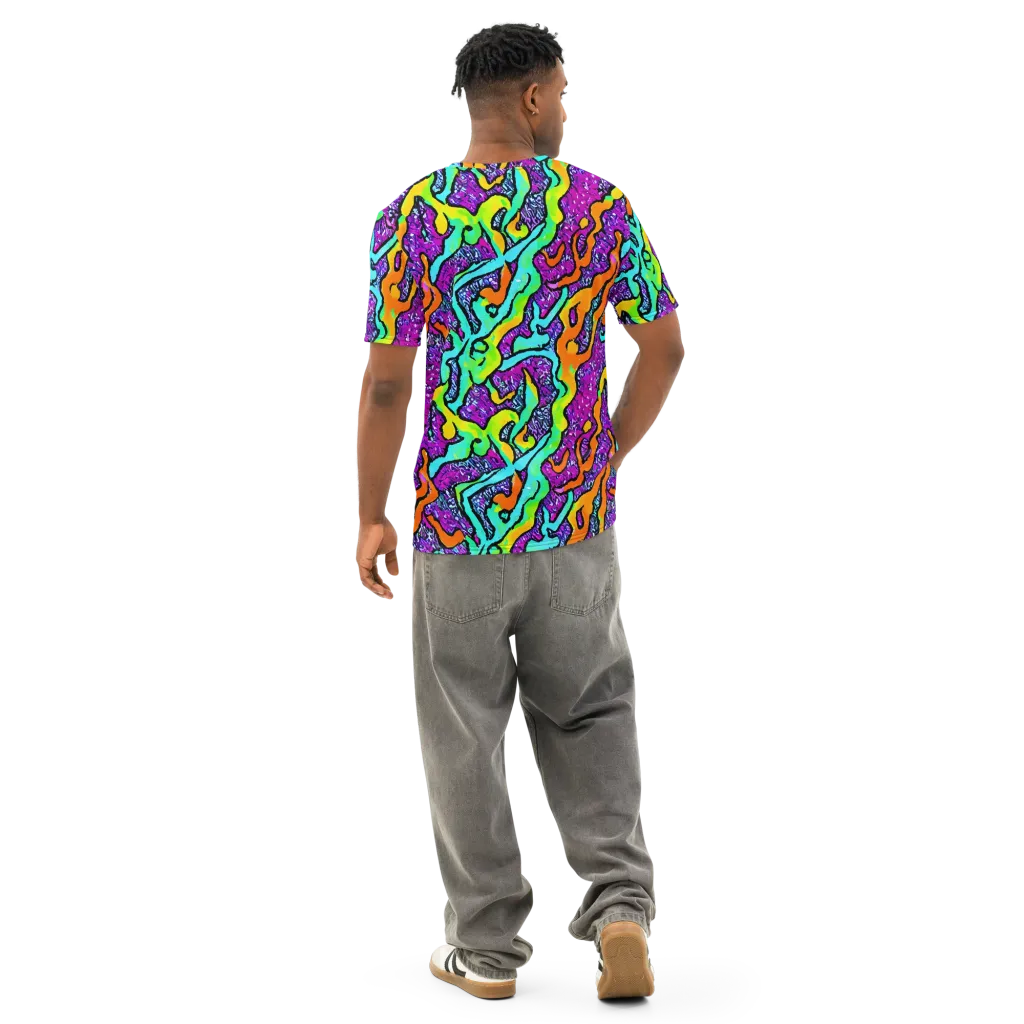 Acid Rhapsody on Men's Cotton Crew Neck T-Shirt — Back