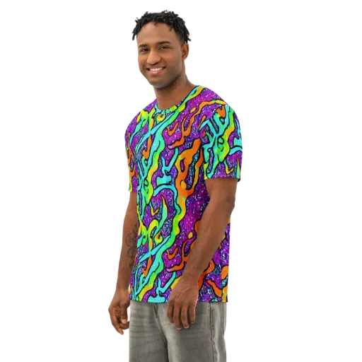 Acid Rhapsody on a Men's Cotton Crew Neck T-Shirt