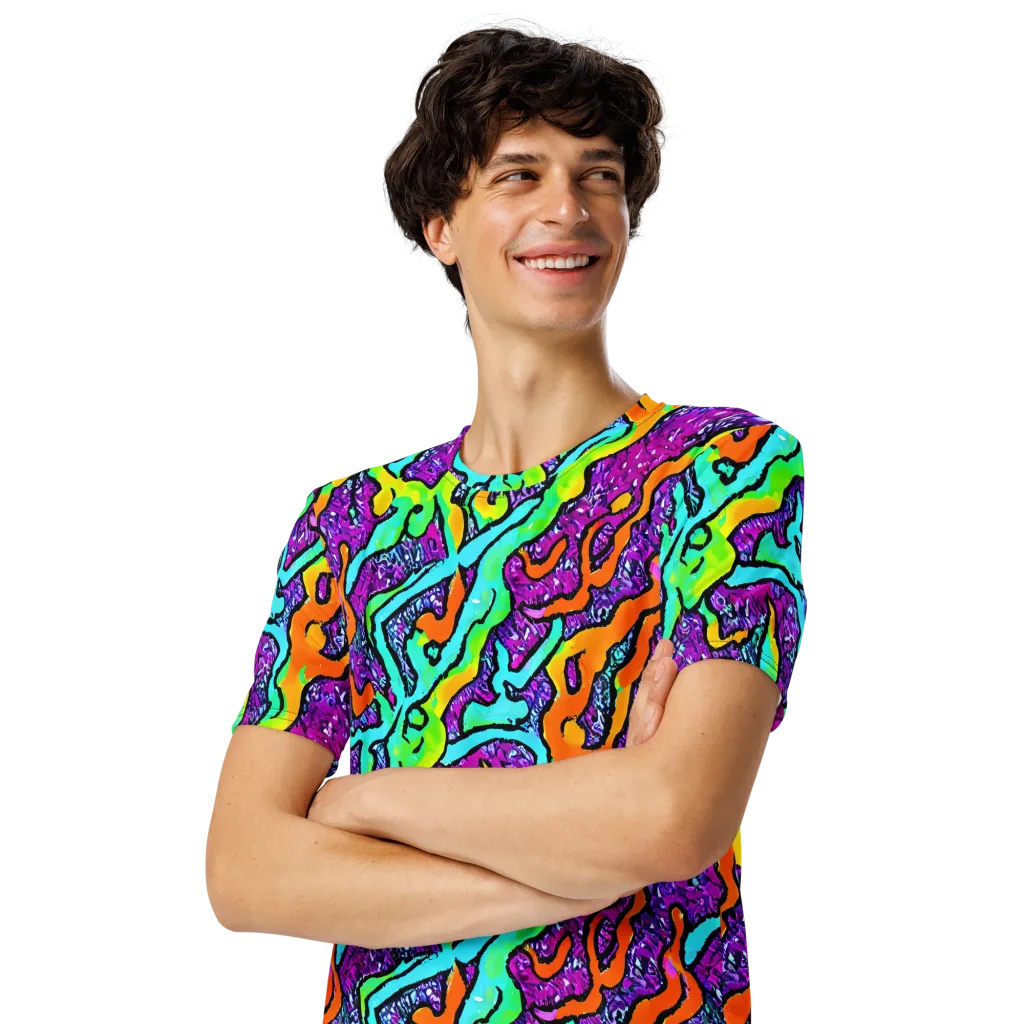 Acid Rhapsody on Men's Crew Neck T-Shirt — Left Front