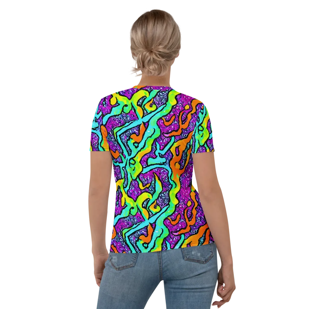 Acid Rhapsody on Women's Crew Neck T-Shirt — Back