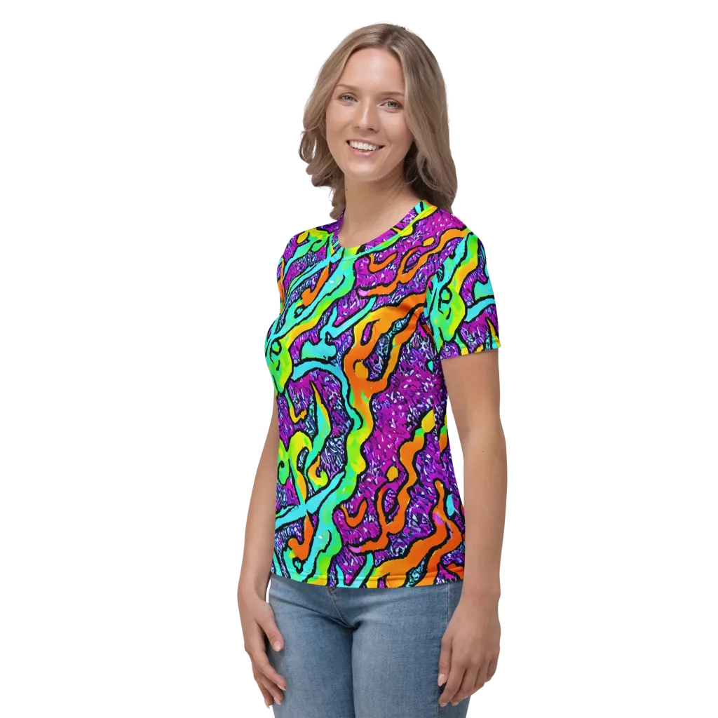 Acid Rhapsody on Women's Crew Neck T-Shirt — Left