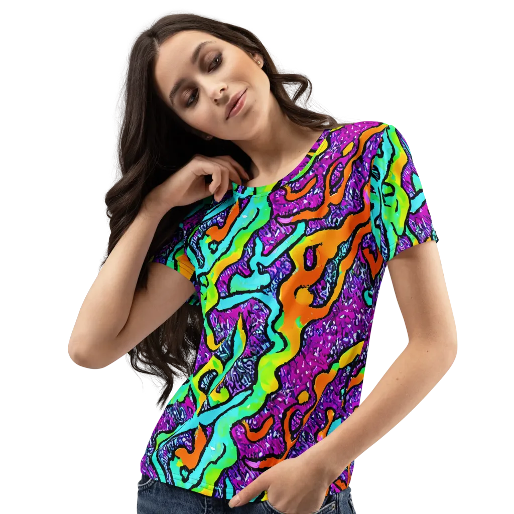 Acid Rhapsody on Women's Crew Neck T-Shirt — Left Front