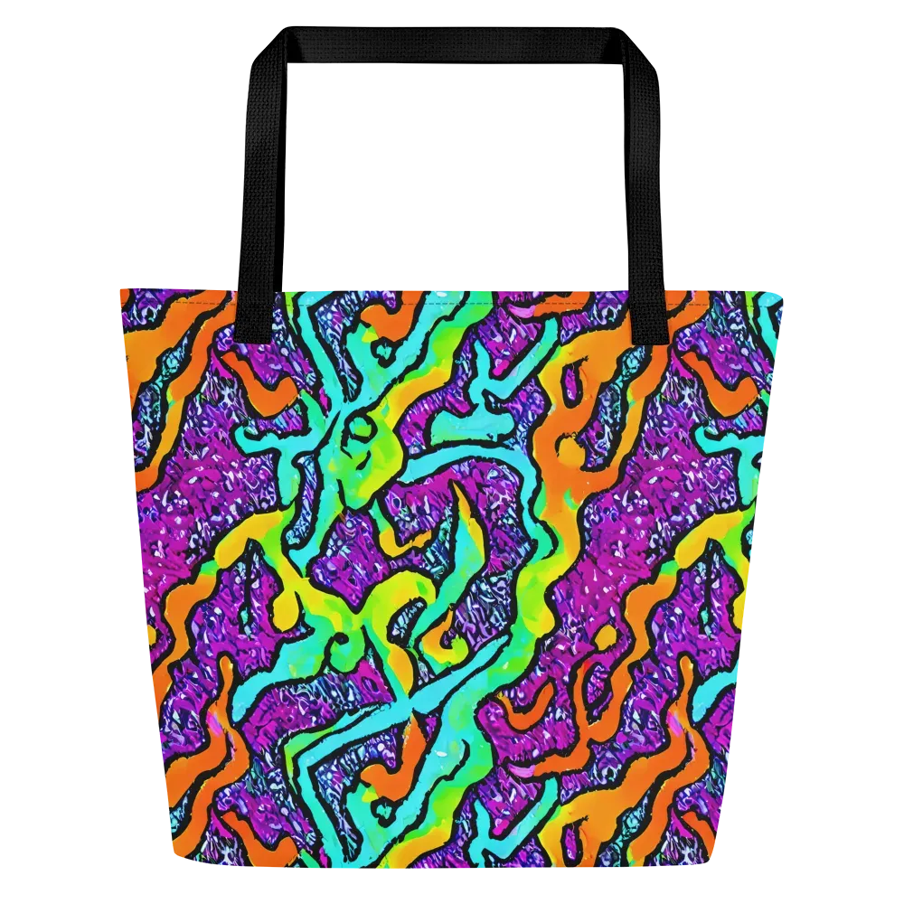 Acid Rhapsody on Large Tote Bag W/ Pocket — Front