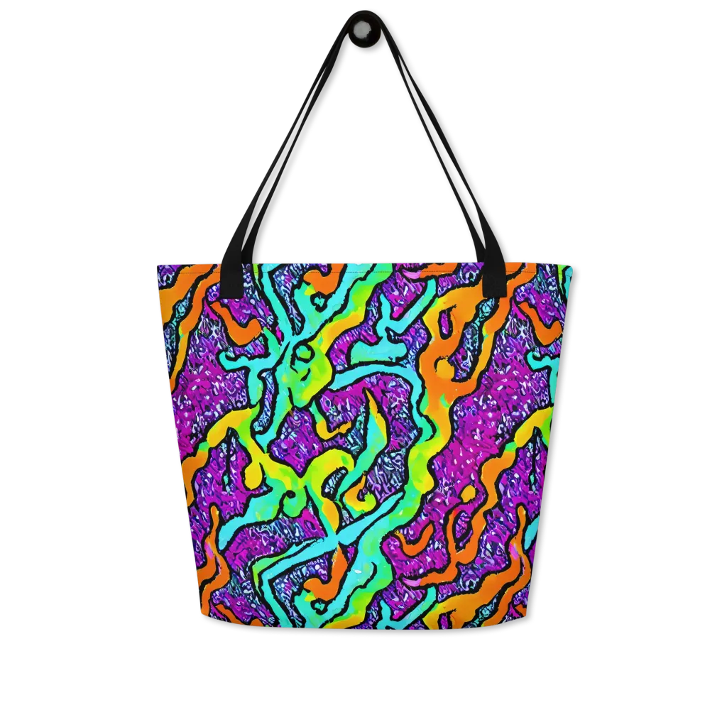 Acid Rhapsody on Large Tote Bag W/ Pocket — Front