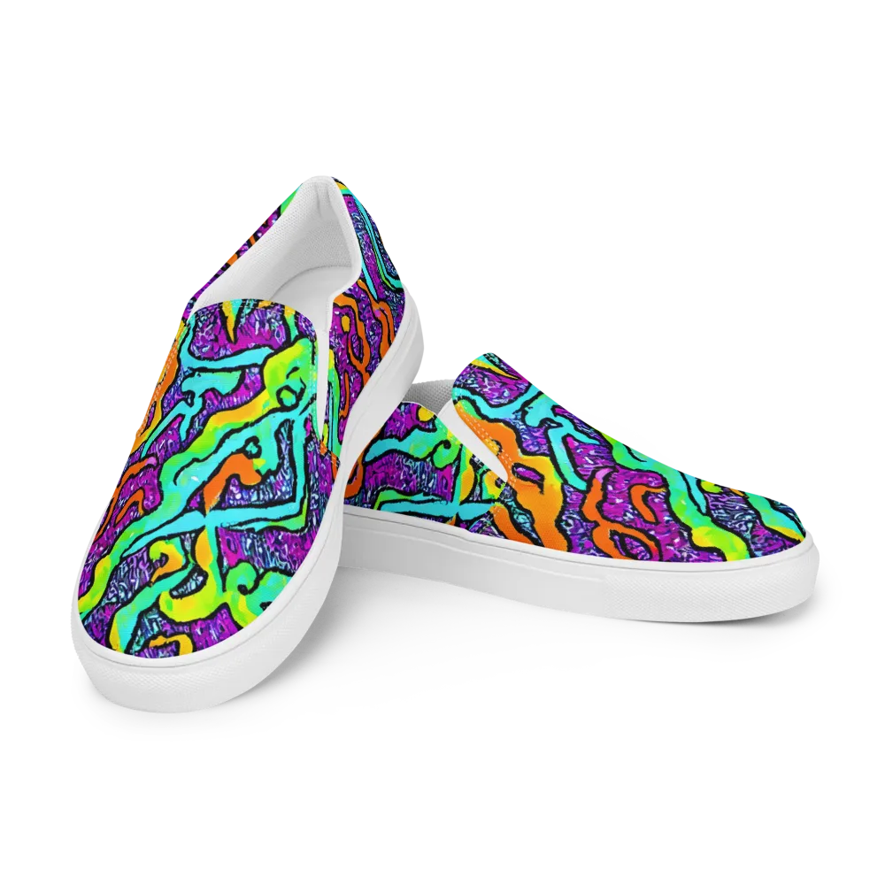 Acid Rhapsody on Women's Slip-On Canvas Shoes — Left Front