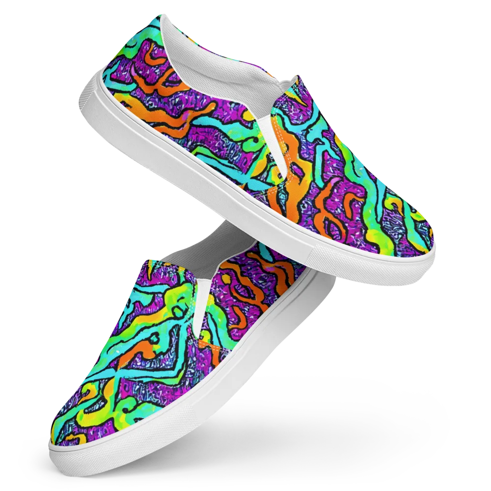 Acid Rhapsody on Women's Slip-On Canvas Shoes — Front