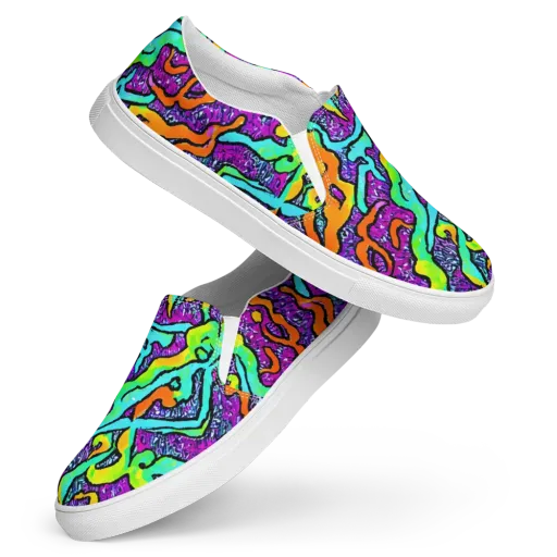 Acid Rhapsody on a Women's Slip-On Canvas Shoes