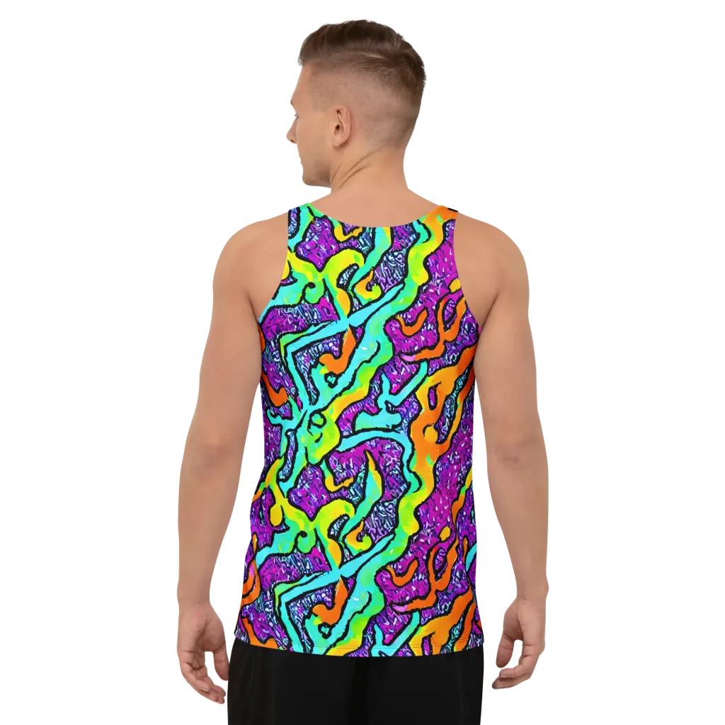 Acid Rhapsody on Men's Tank Top — Back