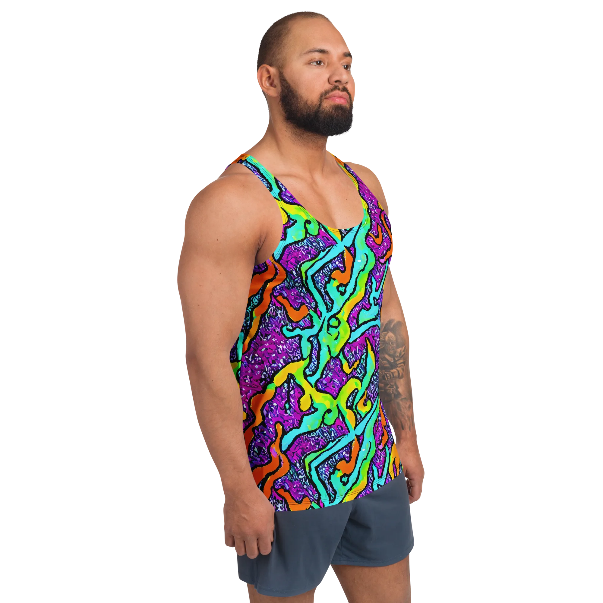 Acid Rhapsody on Men's Tank Top — Right Front