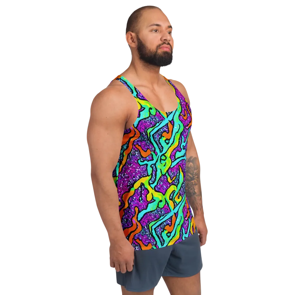 Acid Rhapsody on Men's Tank Top — Right Front
