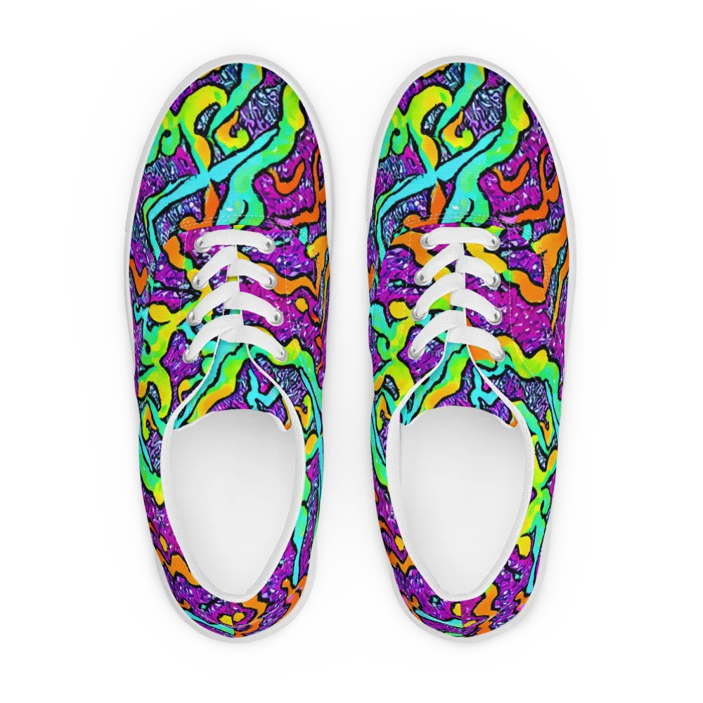 Acid Rhapsody on Men's Lace-Up Canvas Shoes — Front