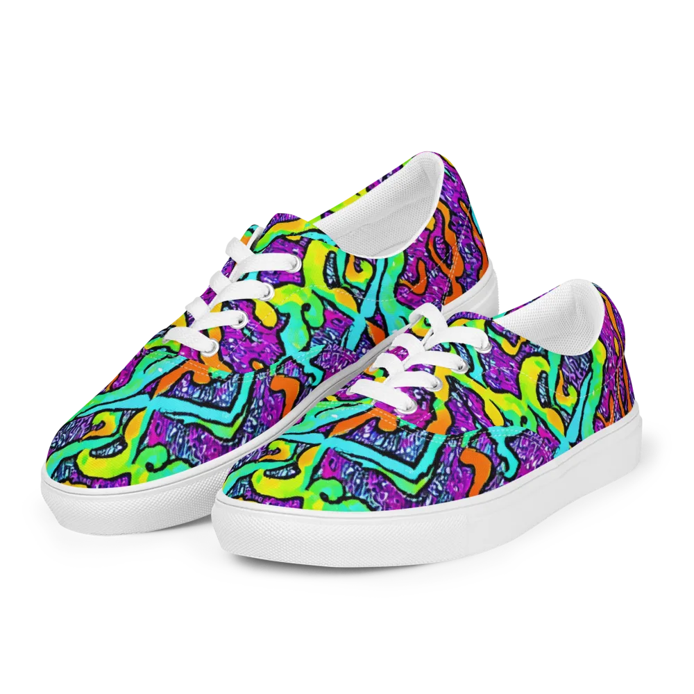 Acid Rhapsody on Men's Lace-Up Canvas Shoes — Left Front