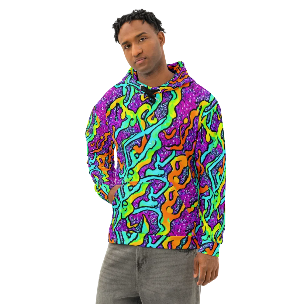 Acid Rhapsody on Cotton Hoodie — Left Front