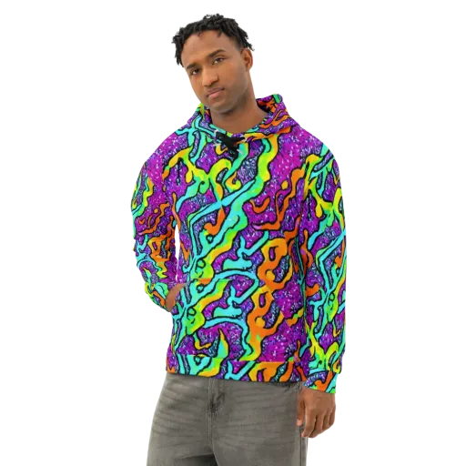 Acid Rhapsody on a Cotton Hoodie