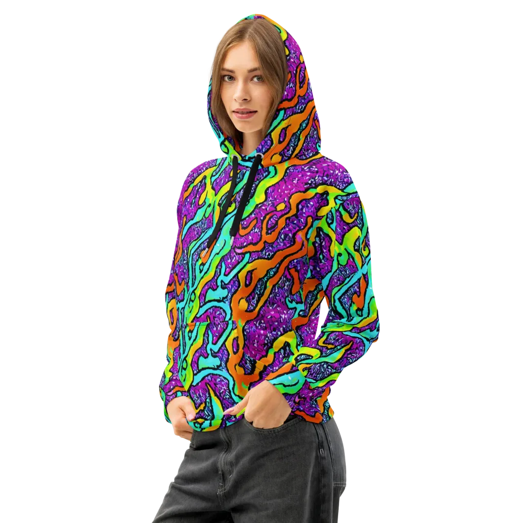 Acid Rhapsody on Cotton Hoodie — Left Front