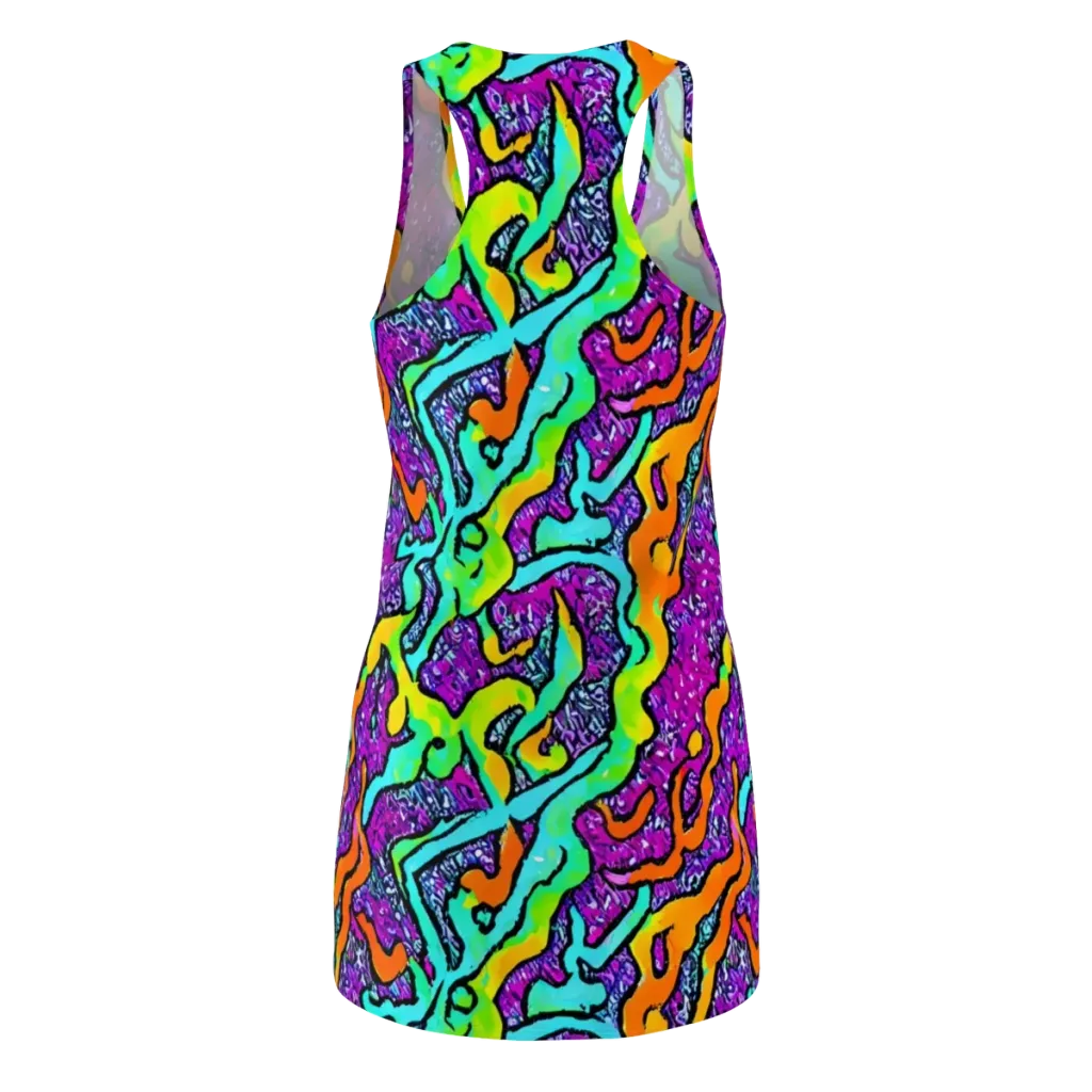 Acid Rhapsody on Racerback Dress — Back