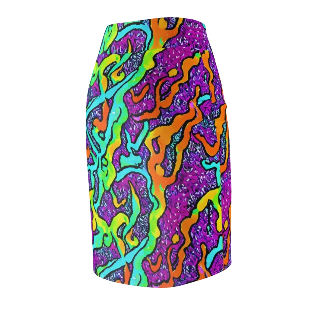Acid Rhapsody on Pencil Skirt — Back Side