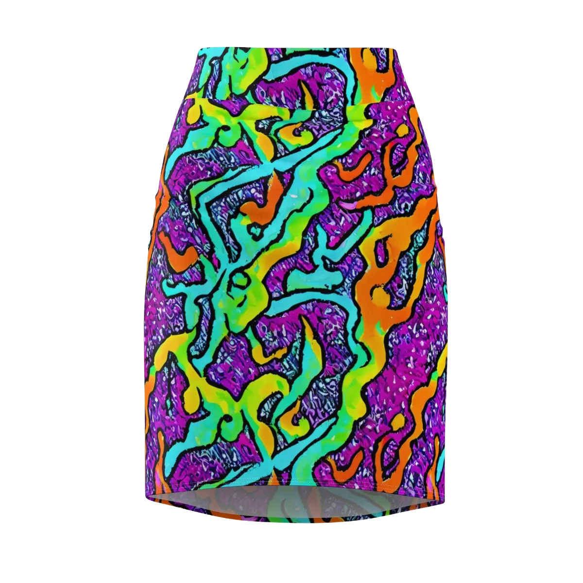 Acid Rhapsody on Pencil Skirt — Front