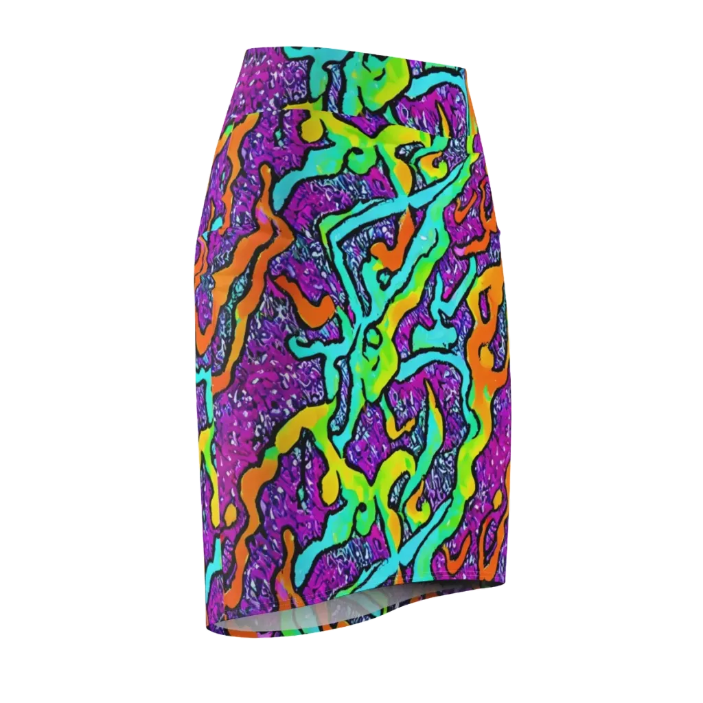 Acid Rhapsody on Pencil Skirt — Front Side