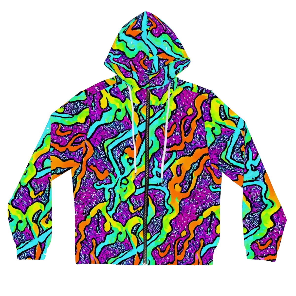 Acid Rhapsody on Women's Full-Zip Hoodie — Front