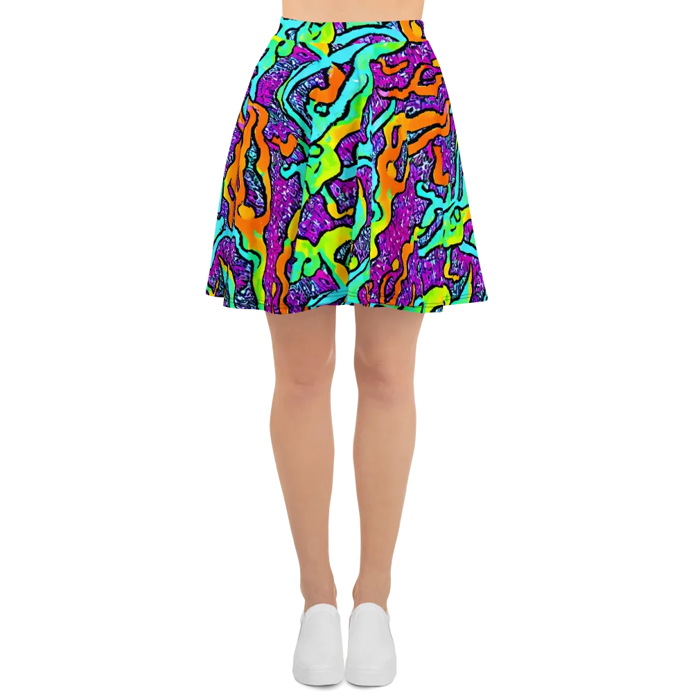 Acid Rhapsody on Skater Skirt — Front